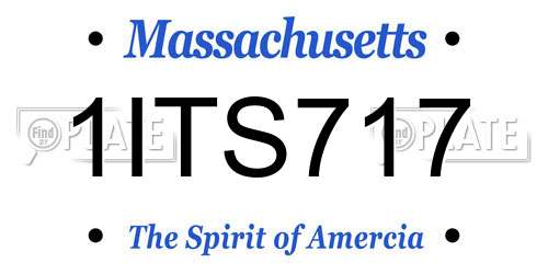 1ITS717 Massachusetts License Plate