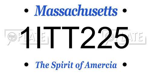 1ITT225 Massachusetts License Plate