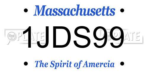 1JDS99 Massachusetts License Plate