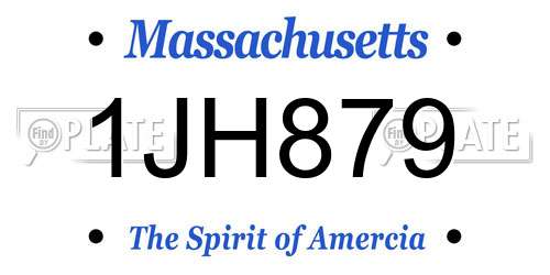 1JH879 Massachusetts License Plate