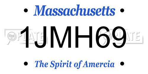 1JMH69 Massachusetts License Plate