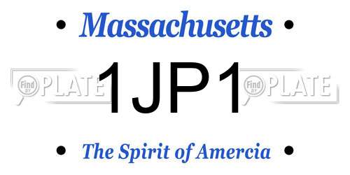 1JP1 Massachusetts License Plate