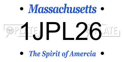 1JPL26 Massachusetts License Plate