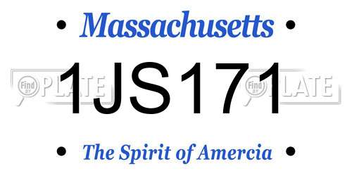 1JS171 Massachusetts License Plate