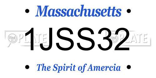 1JSS32 Massachusetts License Plate