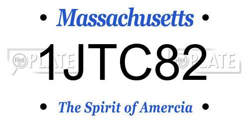 1JTC82 Massachusetts License Plate