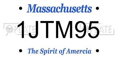 1JTM95 Massachusetts License Plate