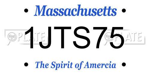 1JTS75 Massachusetts License Plate