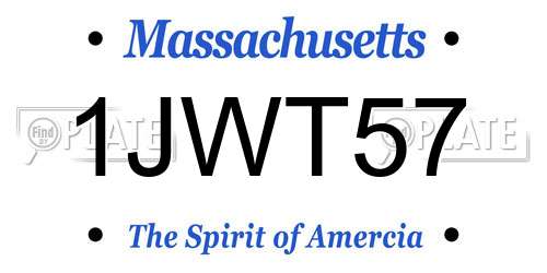 1JWT57 Massachusetts License Plate