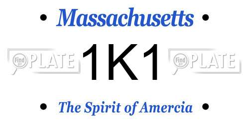 1K1 Massachusetts License Plate