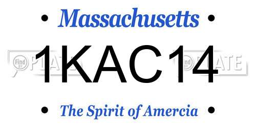 1KAC14 Massachusetts License Plate