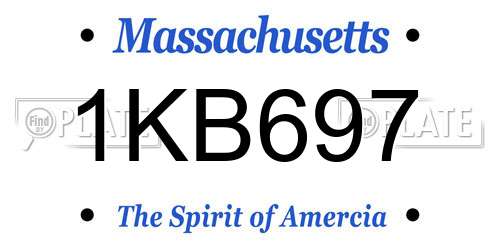 1KB697 Massachusetts License Plate