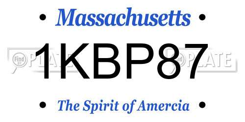 1KBP87 Massachusetts License Plate