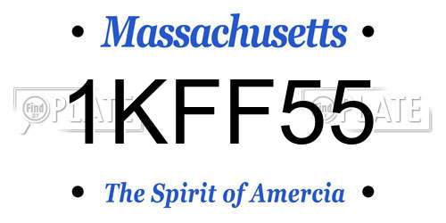 1KFF55 Massachusetts License Plate
