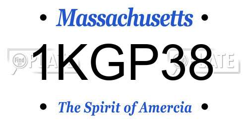 1KGP38 Massachusetts License Plate