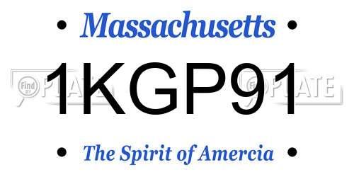 1KGP91 Massachusetts License Plate