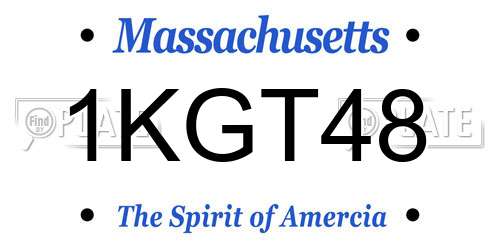 1KGT48 Massachusetts License Plate