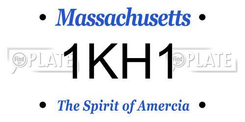 1KH1 Massachusetts License Plate