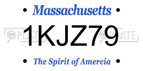 1KJZ79 Massachusetts License Plate