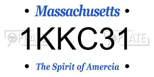 1KKC31 Massachusetts License Plate