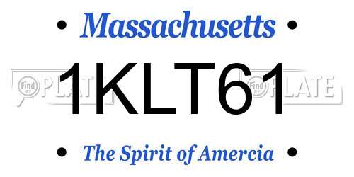 1KLT61 Massachusetts License Plate