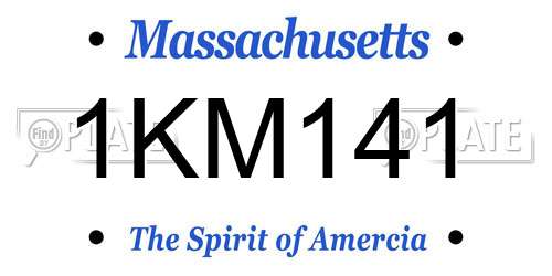 1KM141 Massachusetts License Plate
