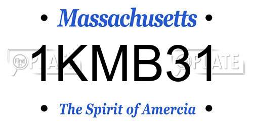1KMB31 Massachusetts License Plate