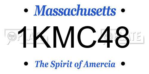1KMC48 Massachusetts License Plate