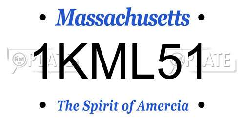 1KML51 Massachusetts License Plate