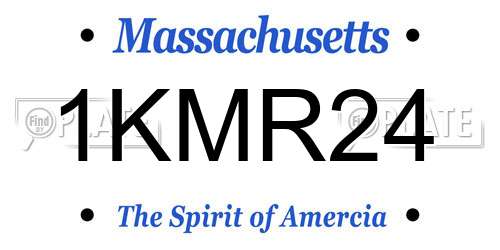 1KMR24 Massachusetts License Plate