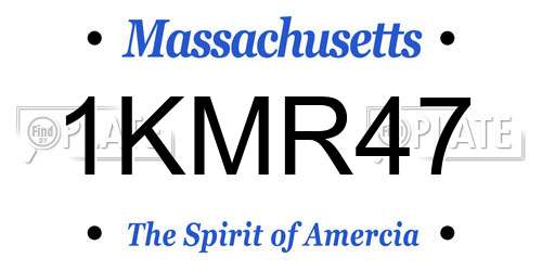 1KMR47 Massachusetts License Plate