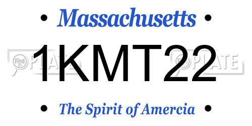 1KMT22 Massachusetts License Plate