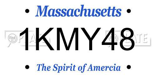 1KMY48 Massachusetts License Plate