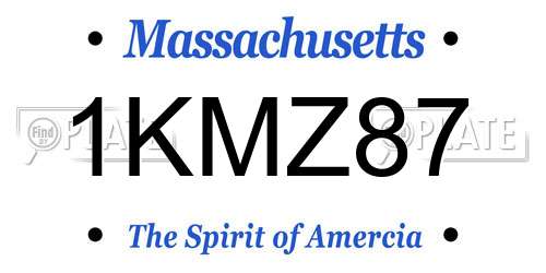 1KMZ87 Massachusetts License Plate
