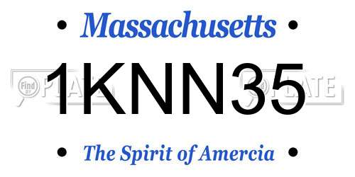 1KNN35 Massachusetts License Plate
