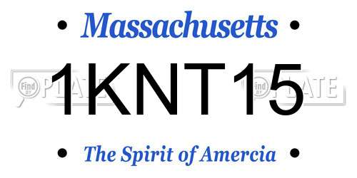 1KNT15 Massachusetts License Plate