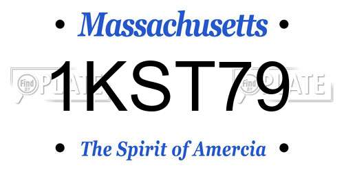 1KST79 Massachusetts License Plate