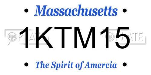1KTM15 Massachusetts License Plate