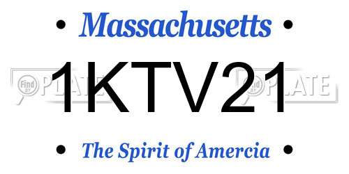 1KTV21 Massachusetts License Plate