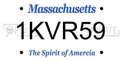 1KVR59 Massachusetts License Plate