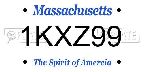 1KXZ99 Massachusetts License Plate