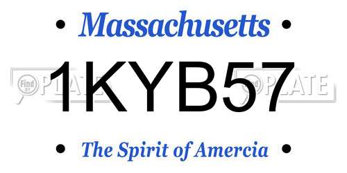 1KYB57 Massachusetts License Plate