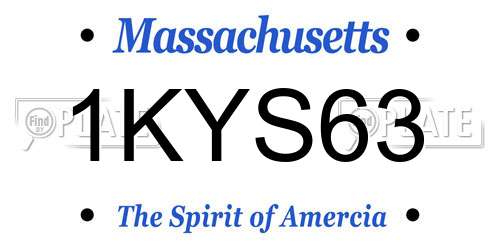 1KYS63 Massachusetts License Plate
