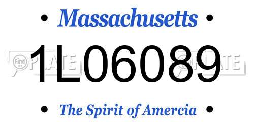 1L06089 Massachusetts License Plate
