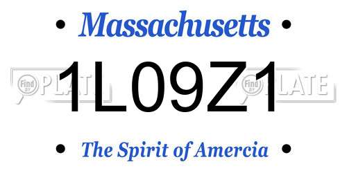 1L09Z1 Massachusetts License Plate