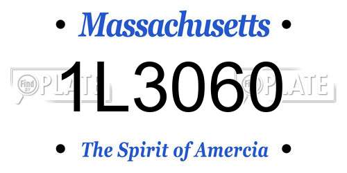 1L3060 Massachusetts License Plate