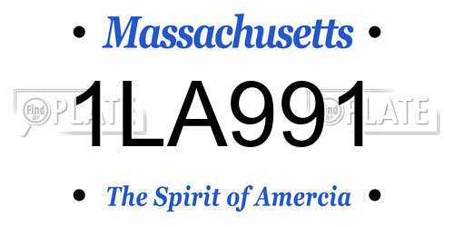 1LA991 Massachusetts License Plate