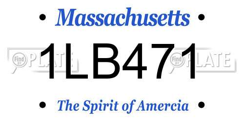 1LB471 Massachusetts License Plate