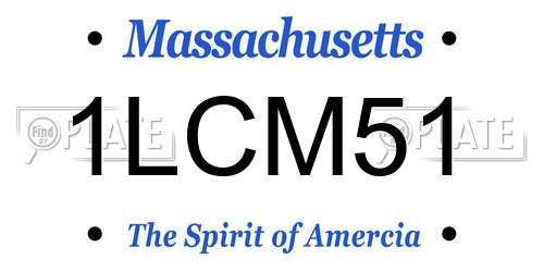 1LCM51 Massachusetts License Plate