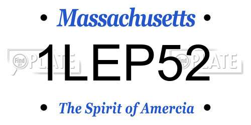 1LEP52 Massachusetts License Plate